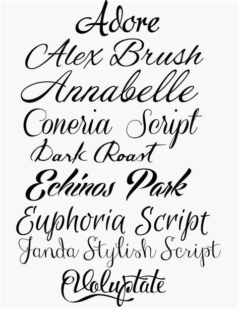 Incredible Calligraphy Style Fonts In Word In Graphic Design