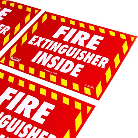 Fire Extinguisher Inside Vinyl Sticker 12 Pack Ebay