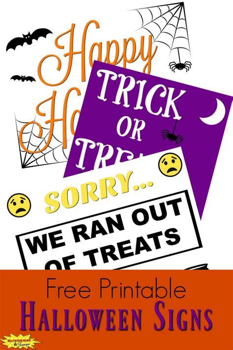 The free sign templates printable offer simplicity and effective way to c communicate with the customer. Free Printable Halloween Signs