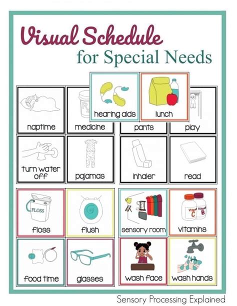 Printable Visual Schedule For Special Needs The Chaos And The Clutter
