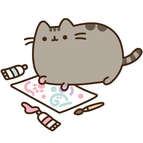 Cat Art Sticker By Pusheen For IOS Android GIPHY Pusheen Cute