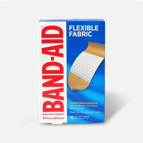 Band Aid Flexible Fabric Adhesive Bandages Extra Large 10ct