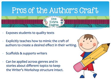 Pros Of Authors Craft Author Studies Pinterest