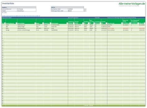 In diesem workshop erfahren sie, wie sie in ms excel 2013 und 2016 vorlagen zur wiederverwendung mit vordefinierten rechenschritten, einem layout ihrer wahl. Inventarliste | Alle-meine-Vorlagen.de