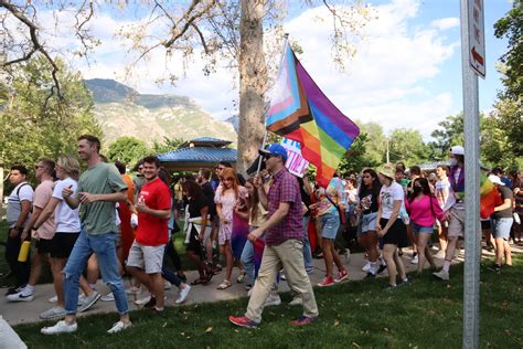 lgbtq community allies host first byu pride march the daily universe