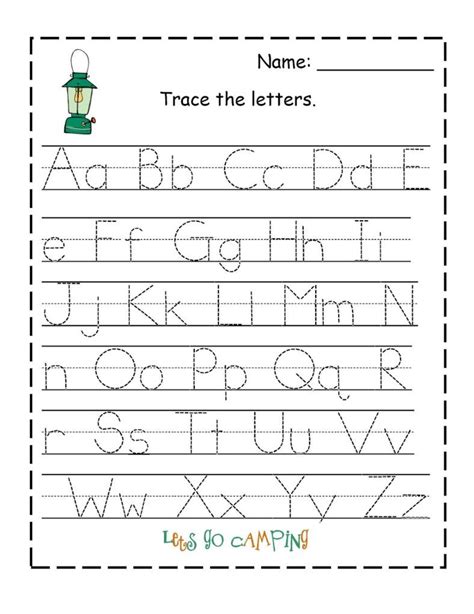 Traceable alphabet worksheets