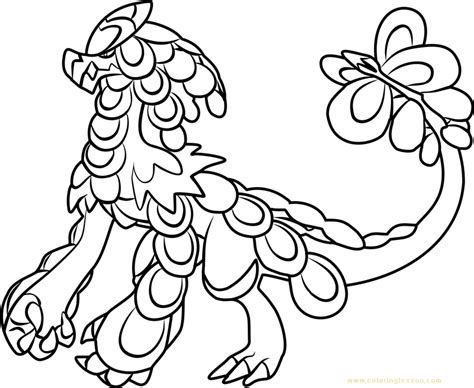 Download Kommo-o Pokemon Sun and Moon | Kids Coloring Page - Coloring Lesson - Free Printables and ...