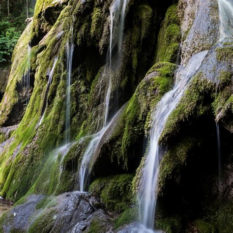Premium Photo Waterfall Landscape In The Mountains Slow Shutter Speeds