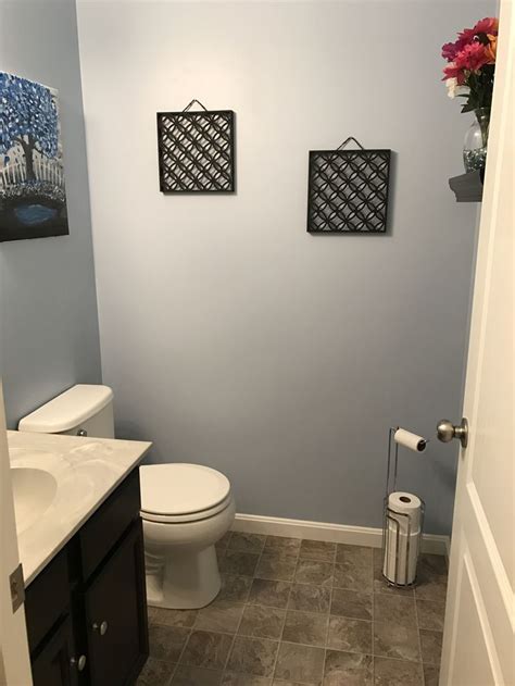 A wide variety of decorate small bathroom options are available to you, such as graphic design. Our powder room. Sherwin Williams Honest Blue paint in a ...