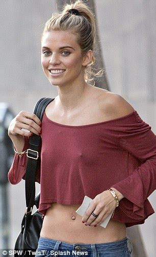 Annalynne Mccord Wears Top That Fails To Cover Her Shoulders And Tummy