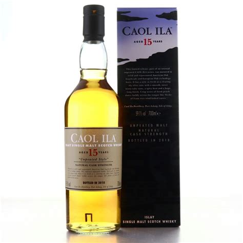caol ila 15 year old unpeated cask strength 2018 release whisky auctioneer