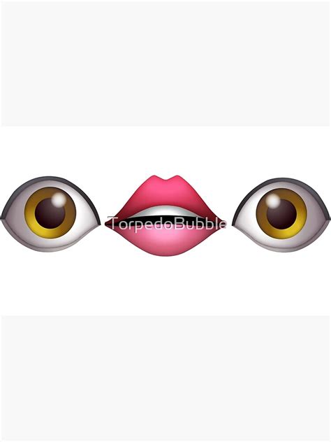 Eye Lips Eye Emoji Man Meme Face Canvas Print For Sale By Torpedobubble Redbubble