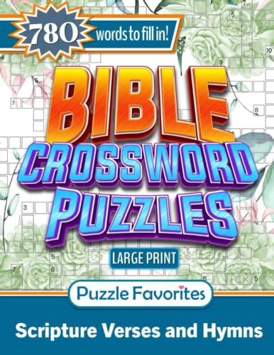 Bible Crossword Puzzles Large Print Featuring Bible Verses And