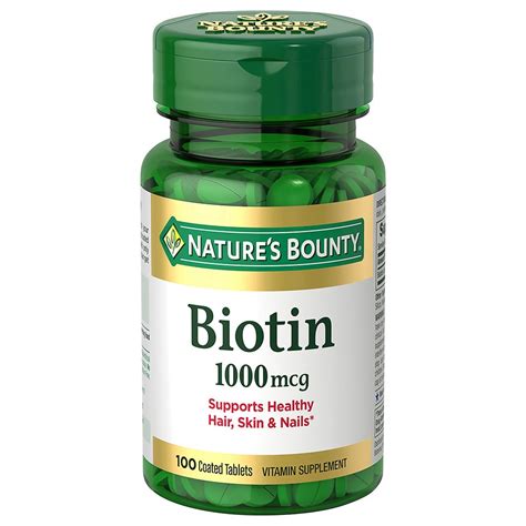 Natures Bounty Biotin 1000mcg Tablets Walgreens