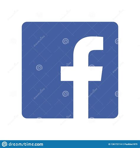 Facebook Logo Printed On Paper Editorial Stock Image Illustration Of