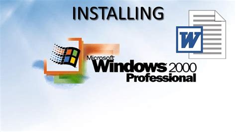 How To Install Microsoft Word 2000 In Windows 2000 Youtube