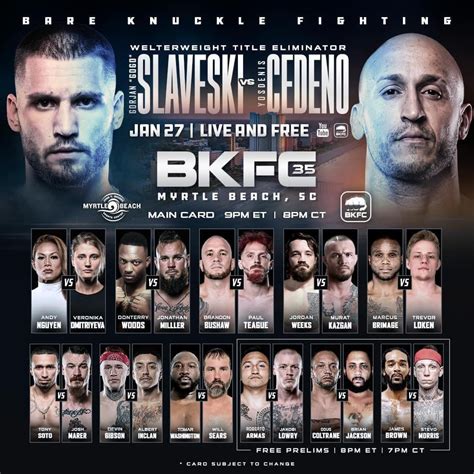 Bkfc 35 Free On The App And Will Be On Youtube Live Rbareknucklefc