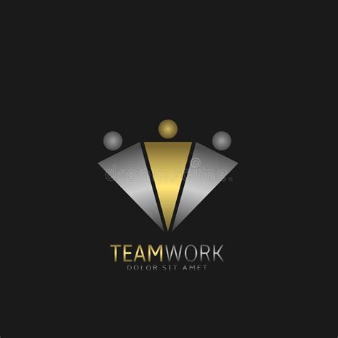 Teamwork Concept Logo Template Stock Vector Illustration Of