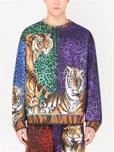 Dolce Gabbana Tiger Print Jumper Farfetch