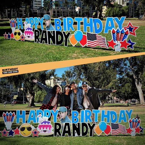 Our yard card signs are mostly placed on lawns, but we can set up on any surface. Birthday Yard Card Signs Package 10