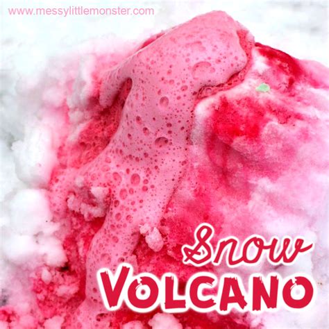 Snow Volcano Science Experiment Messy Little Monster