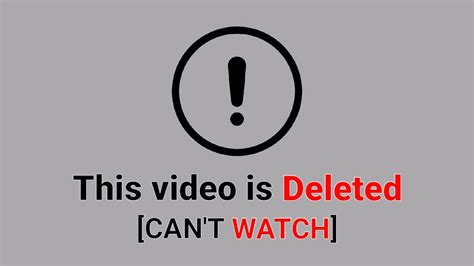 Deleted Video Youtube