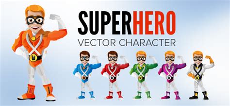 Superhero Vector Character With Mask Vector Characters