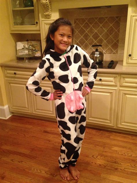 treasures in jars holy cow emma s costume for halloween how does one make a cow costume