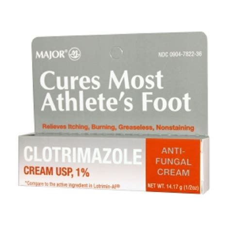 Major Clotrimazole Antifungal 1 Cream Clotrimazole 1 White 1417 Gm