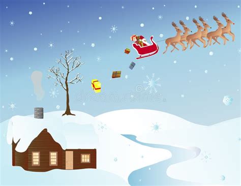 Christmas Scene Stock Vector Illustration Of Winter Frigid 1563795