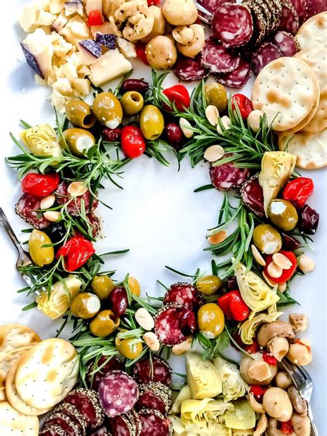 Food and wine presents a new network of food pros delivering the most cookable recipes and delicious ideas online. Antipasto Christmas Wreath Appetizer | foodiecrush .com