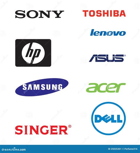 Lap Top Brands Logos Editorial Photo Illustration Of Dell 25035301