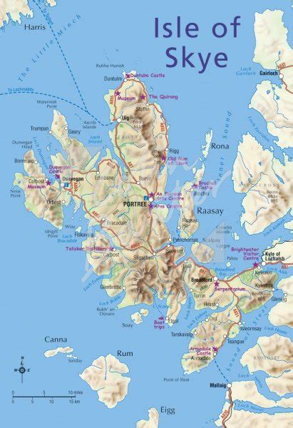 Map Of Isle Of Skye Postcard V Std Cb Colin Baxter Photography