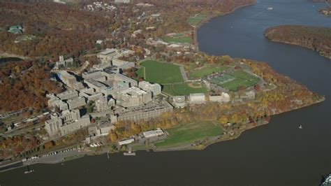 West Point Military Academy In Autumn West Point New York Aerial