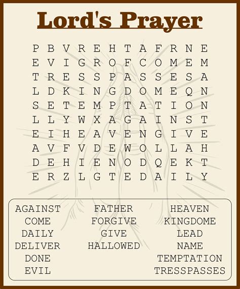 6 Best Images Of Prayer Crossword Puzzle Printable Prayer Word Search