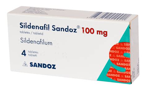 sildenafil sandoz 100 mg tabletės n4