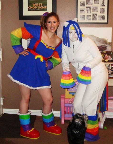 Lesbian Couple Costume Halloween Ali And Olivia As Rainbow Brite And Starlite From Rainbow Brite