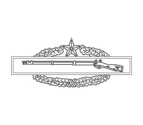 Us Army Combat Infantryman Badge 2nd Award Vector Files Dxf Etsy Us