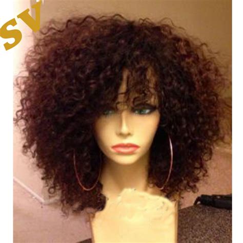 Brazilian Kinky Curly Full Lace Wigs High Ponytail With Baby Hair Afro