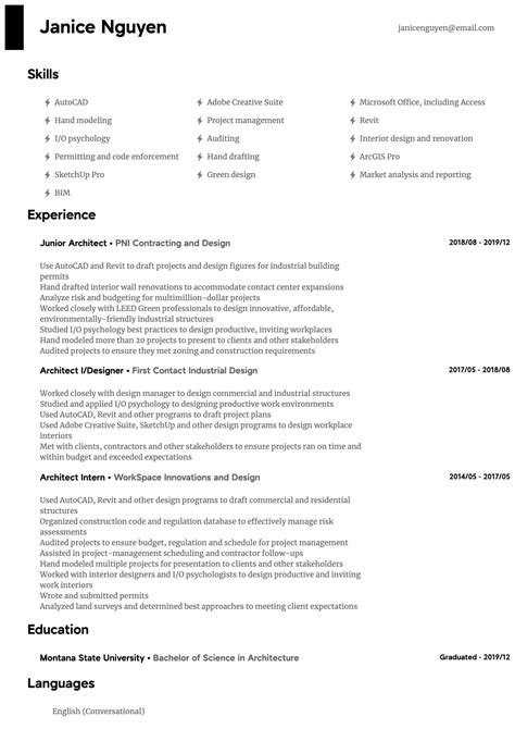 This is another resume section of our sample resume website, which already has more than seventy different resume categories. Architect Resume Samples | All Experience Levels | Resume.com | Resume.com