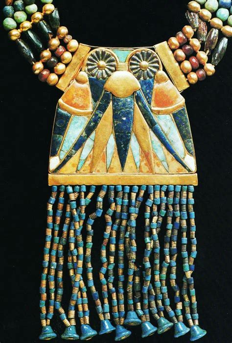 Egypt Necklace With Lunar Pectoral From The Tomb Of Tutankhamun