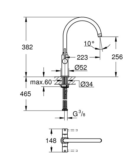 The grohe ambi cosmopolitan kitchen sink mixer (30190000) is a beautiful addition to any kitchen. Grohe Ambi Cosmopolitan Two Handle Swivel 360 Chrome ...