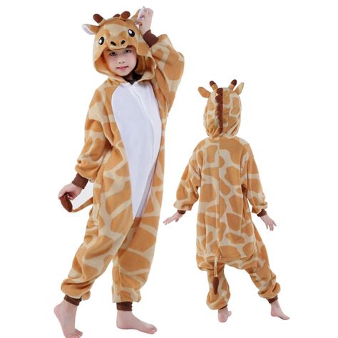 Kids Giraffe Costume Onesie Pajama Animal Outfit For Boys And Girls