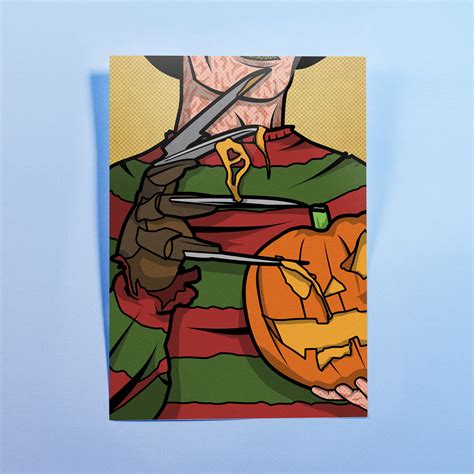 Artstation Freddy Krueger Pop Art Print Nightmare On Elm Street