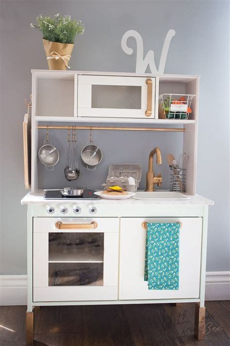 (via creating really awesome fun things). An Easy Ikea Play Kitchen Hack | Ikea play kitchen ...