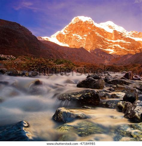 Sunrise Himalayas Beautiful Stream Everest Region Stock Photo Edit Now
