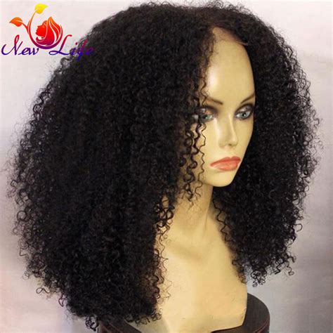 Afro Kinky Curly Synthetic Wigs For Black Women Synthetic Lace Front Wig With Baby Hair Natural