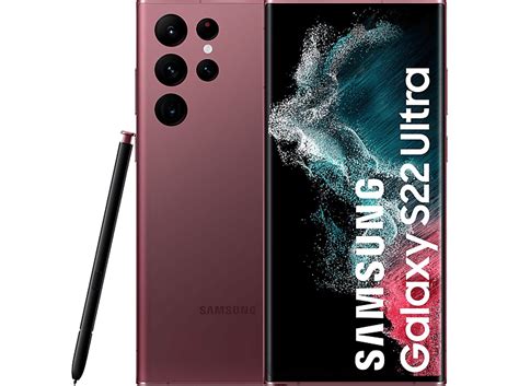Móvil Samsung Galaxy S22 Ultra 5g Burgundy 256gb 12gb Ram 68