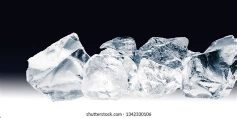 Pieces Crushed Ice Cubes On Black Stock Photo 1342330106 Shutterstock