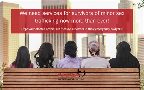 survivors of minor sex trafficking need support now more than ever urge your elected officials